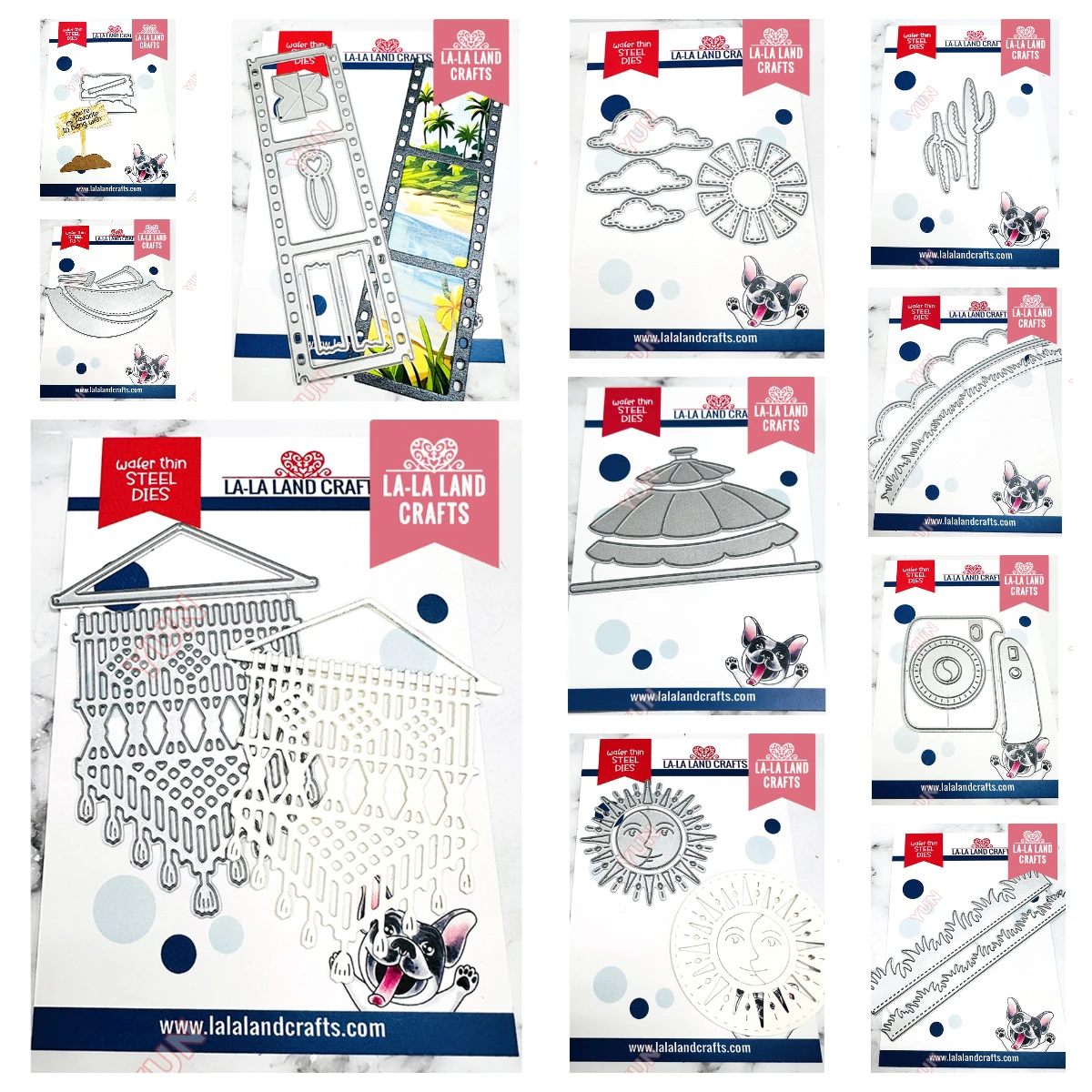 

2025 New Metal Cutting Dies Beach Scene Builder Die Stamp Stencils Umbrella Hammock Sun and Clouds Cut Die DIY Card Scrapbooking