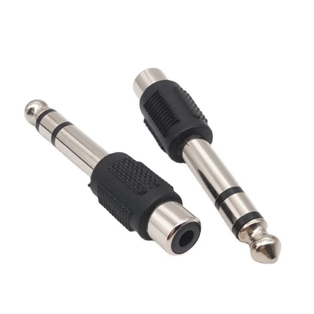 Musical Sound 2/50/200 Pieces RCA Female to 1/4 Inch TRS Stereo Plug Adapter 6.35mm (1/4 inch) Male to RCA Phono Female Jack