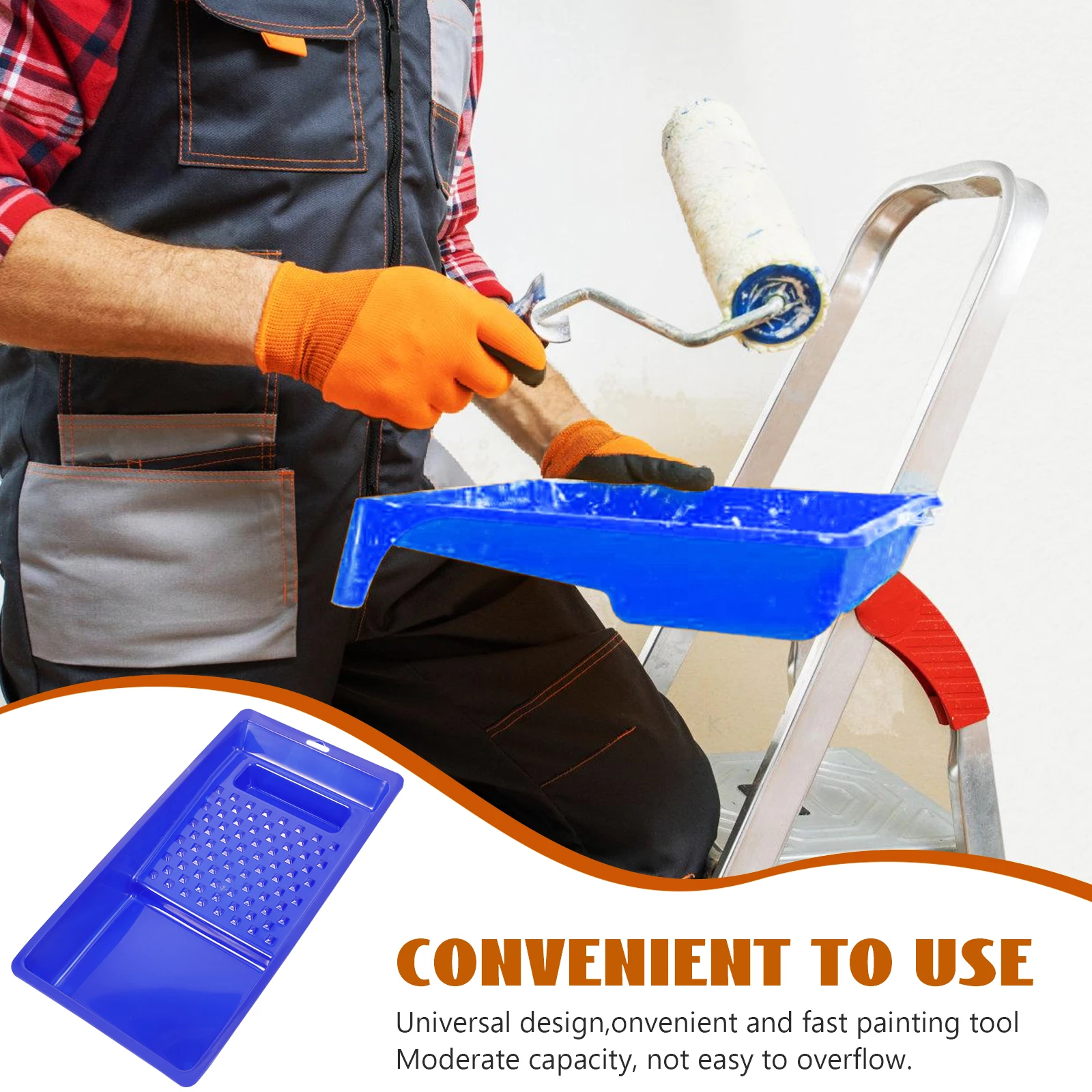 

4 Pcs Plastic Paint Roller Tray Wall Paints Tray Color Mixing Tools Paint Storage Containers