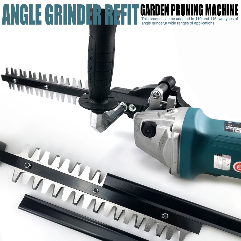 Angle Grinder Refit Garden Pruning Machine Tool Hedge Trimmer Pruning Tools Garden Home Compatible with 110/115 Type Angle Grind