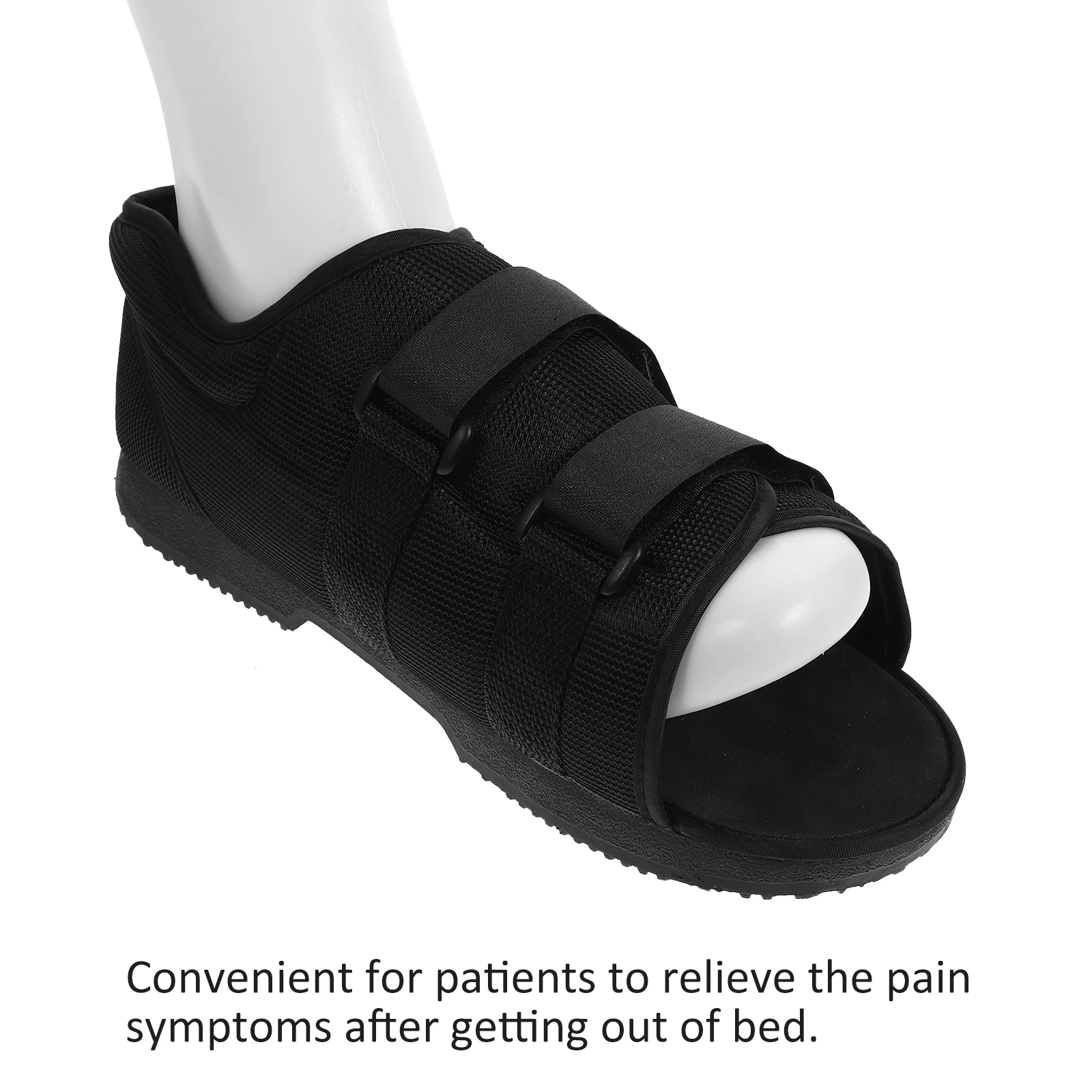

Foot Surgery Shoes Black Decompression Medical Walking Boots for Postoperative Patients with Anti Skid Sole Adjustable Strap