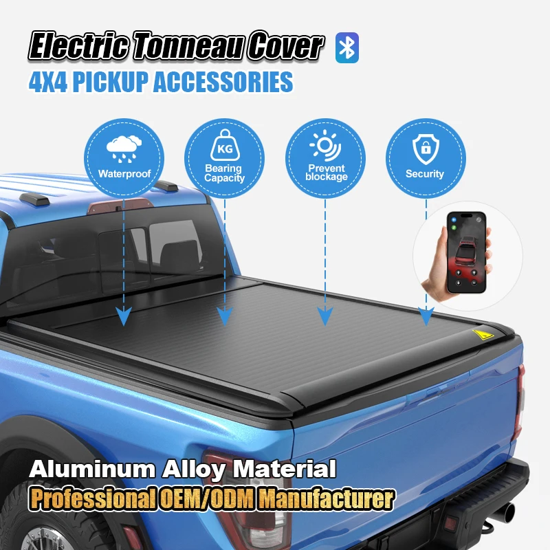 Electric Waterproof Retractable Roller Shutter Lid Pickup Truck Bed Tonnneau Cover for Foton Tunland Yutu 8 9