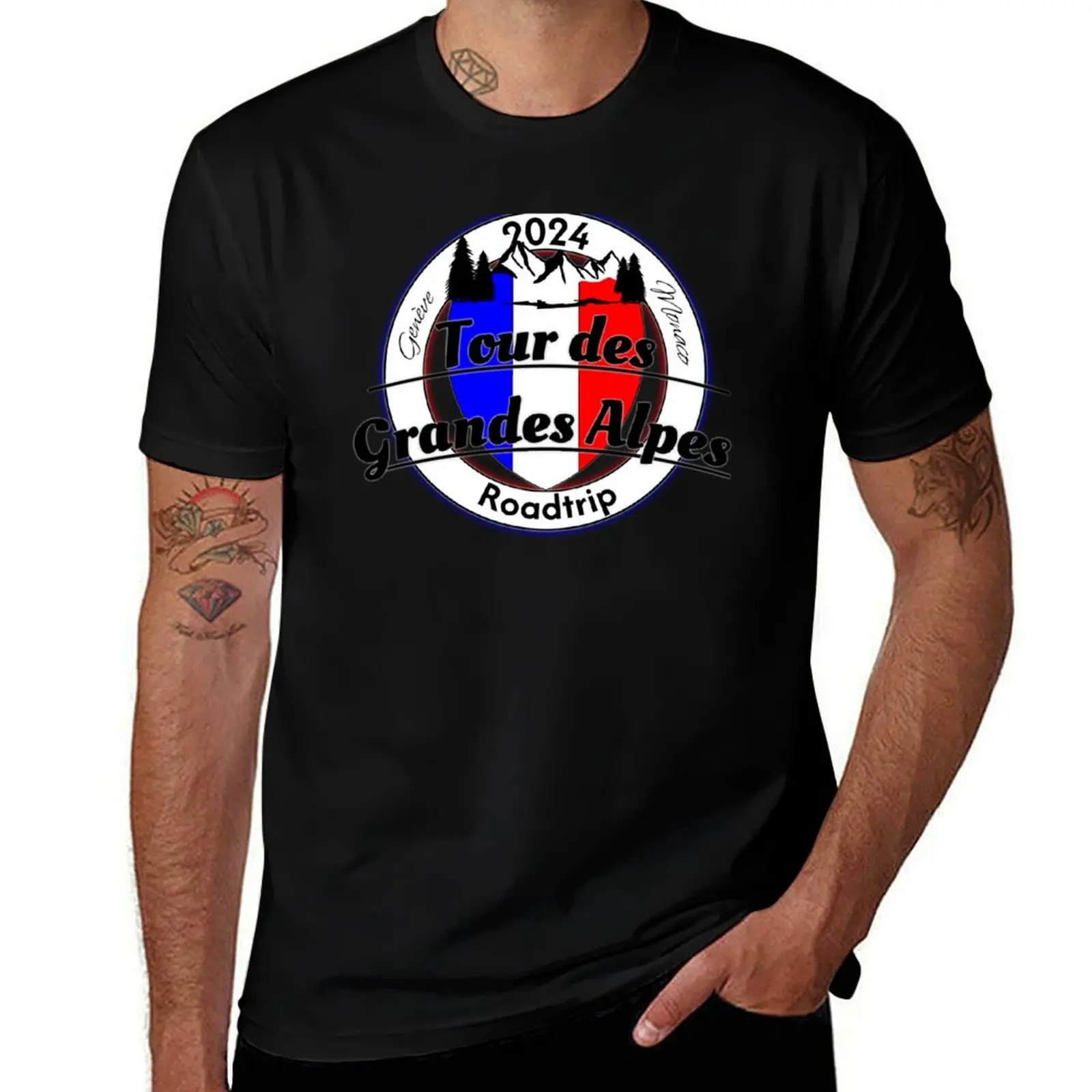 2024 Tour des Grandes Alpes road trip T-Shirt t shirts for man cotton funny T-Shirt