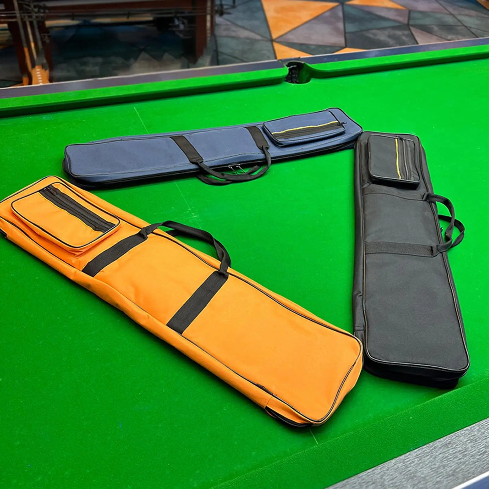 Billiards Pool Cue Case 4x4 Compact 1/2 Snooker Pool Cue Bag Pool Cue Pouch