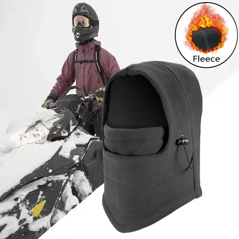 

Warm Cap Winter Men Women Hats Waterproof Thermal Fleece Balaclava Hat Hooded Neck Warmer Outdoor Cycling Hiking Scarves Hats