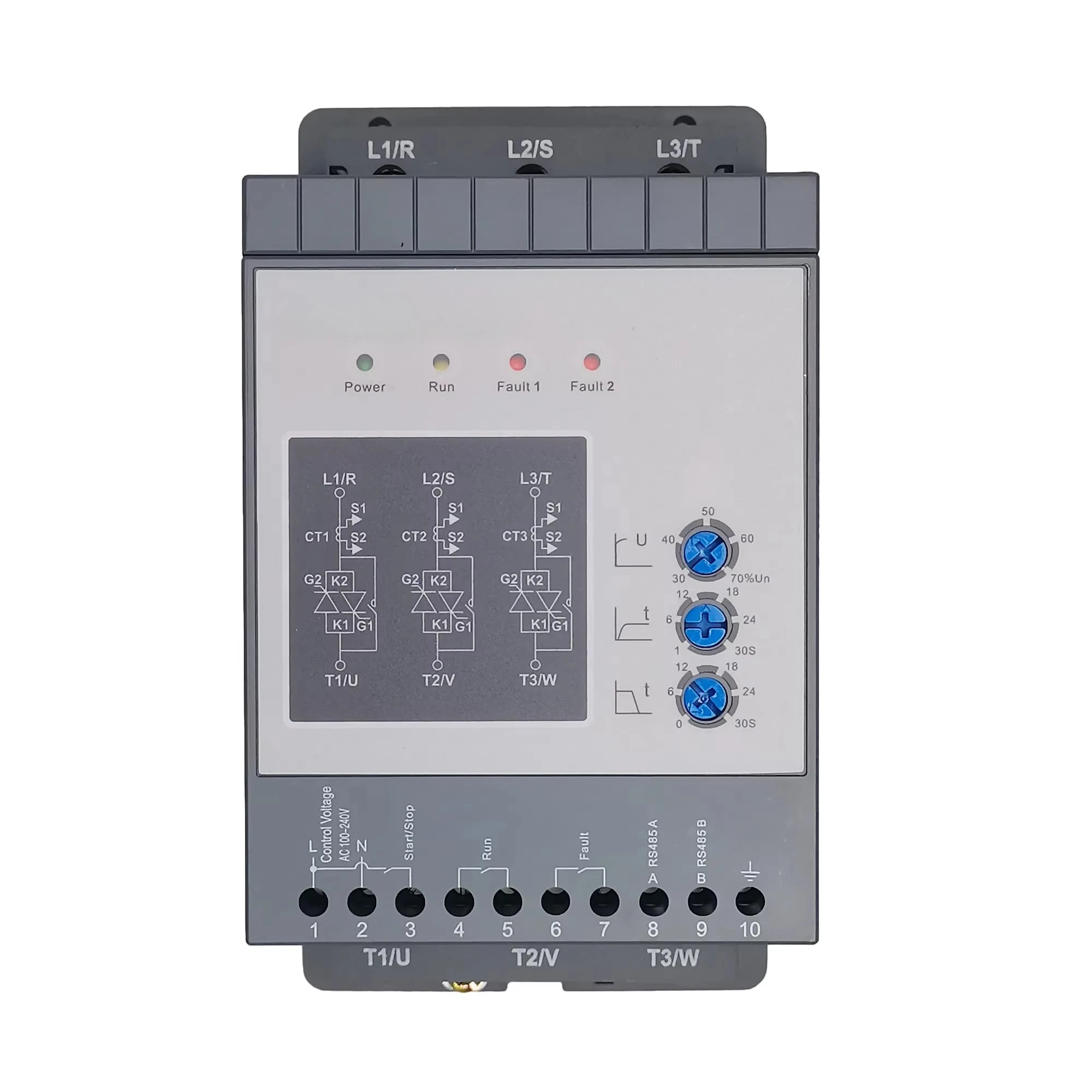 

Ac Single Phase Motor Soft Starter Manufacturer 1.5KW 220V 9A SSR Series 50/60 Hz Built in Bypass Water Pressure Control