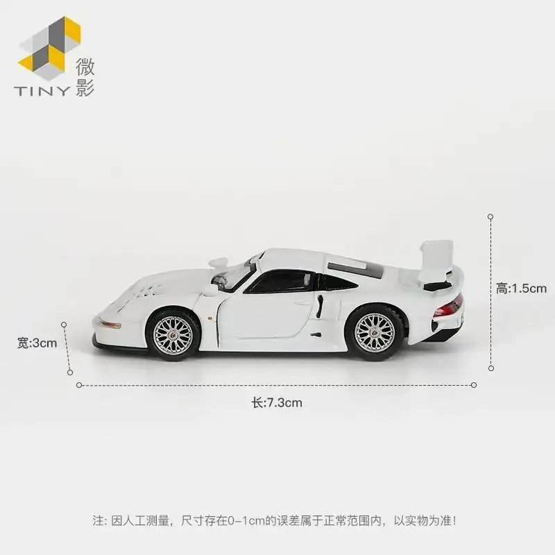 Sparky Micro Modelos 1:64 Porsche 911 GT1 Branco Porsche Alloy Car Racing Model