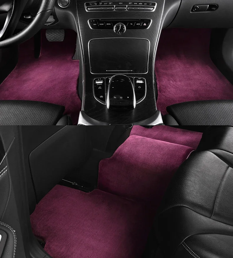 Durable Protector Dustproof Carpet Floor Mats 5 Pieces Lambwool Mats for