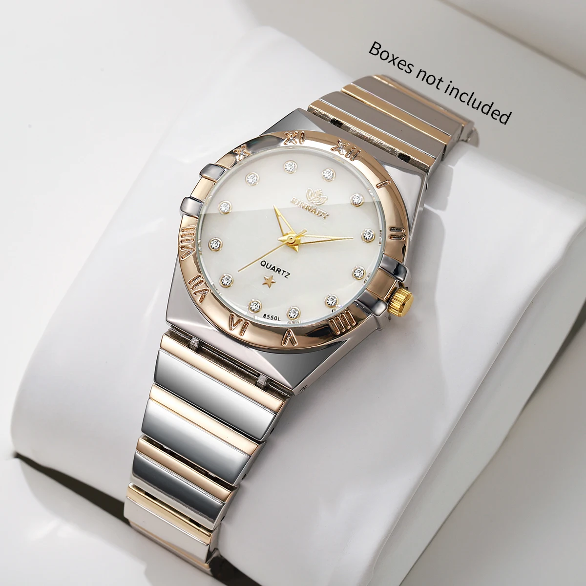 

Fashion Rhinestone Women Watches Elegant Stainless Steel Strap Ladies Quartz Wristwatch Reloj Mujer Girls Clock (Without Box)