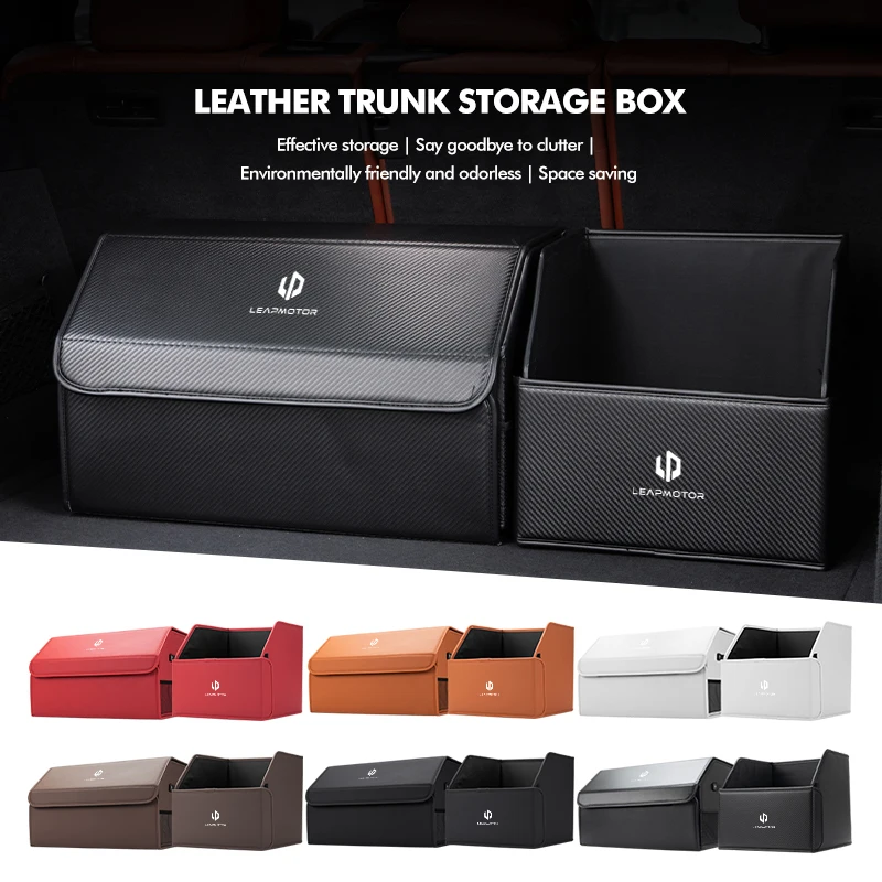 Car Trunk Tidying Storage Box Stuff Stowing Organizer Container For Leapmotor LP T03 S01 C11 C01 2022 2023 2021 Reev