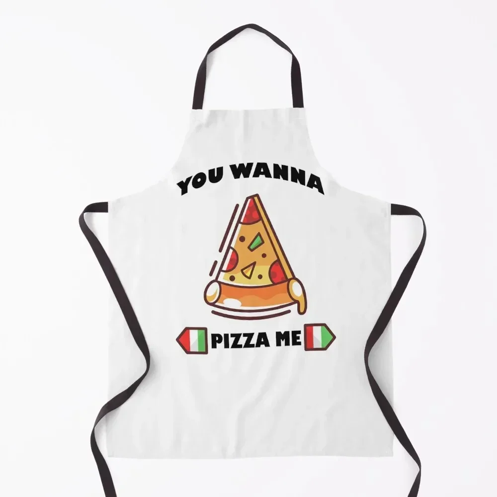 

you wanna pizza me Apron Barber Women Kitchen Apron