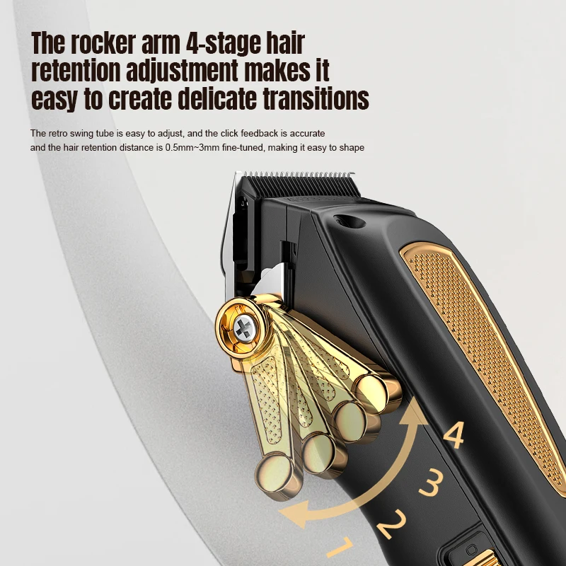 مجموعة Resuxi 949 الجديدة المهنية لقص الشعر وتشذيب الشعر ومجموعة أدوات الحلاقة للرجال