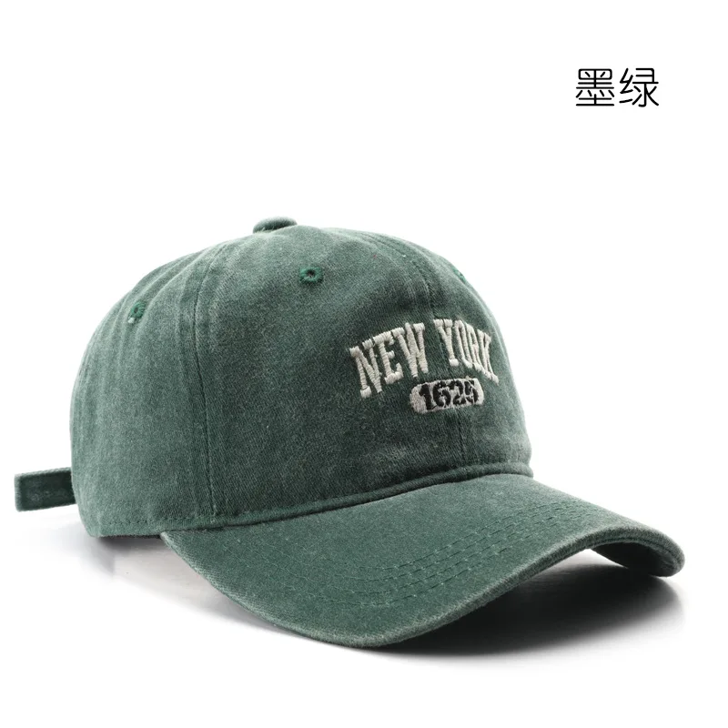 Retro NEW YORK Stickerei Snapback-Mütze für Männer und Frauen Vintage Washed Baseball Caps Frühling Herbst Freizeit Verstellbare Weiche Hüte – Detail 5