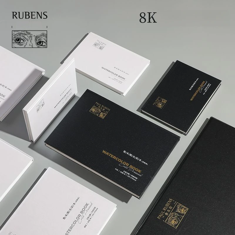 Paul Rubens 8K Watercolor High Absorption Cold Pressed Watercolor Paper Sketchbook 100% Cotton 300gms 20 Sheets Drawing Paper