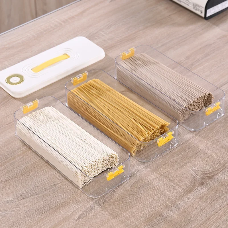 Noodle Storage Sealed Container Square Plastic Useful Things for Kitchen Food Container With Lid Grain Noodle Box Seal Home