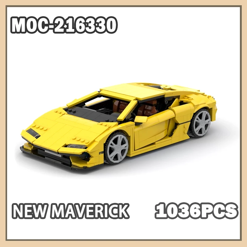 

MOC- 216330 Speed Champions, новый набор строительных блоков Maverick для взрослых, высококачественный подарок на день рождения, креативное слоеное украшение, 1036 шт.