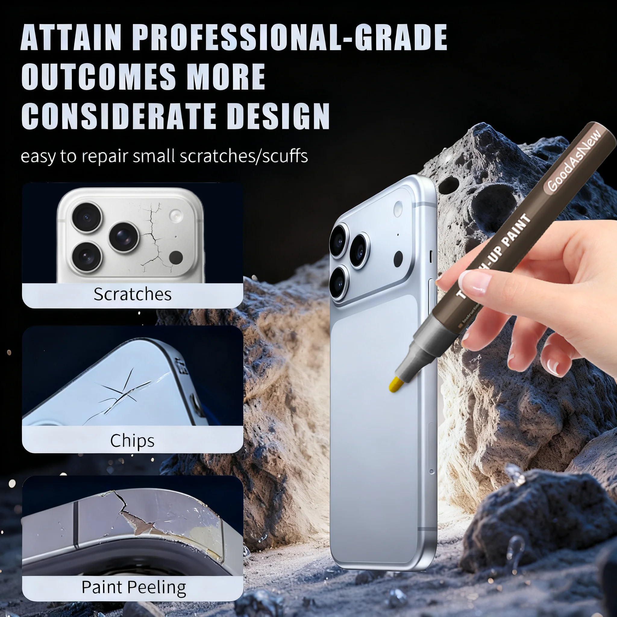 Repair Paint Pen for iPhone 17 Frame Shell Wear And Paint Loss Fast Restoration Touch-up Pen Mobile Phone Accessory