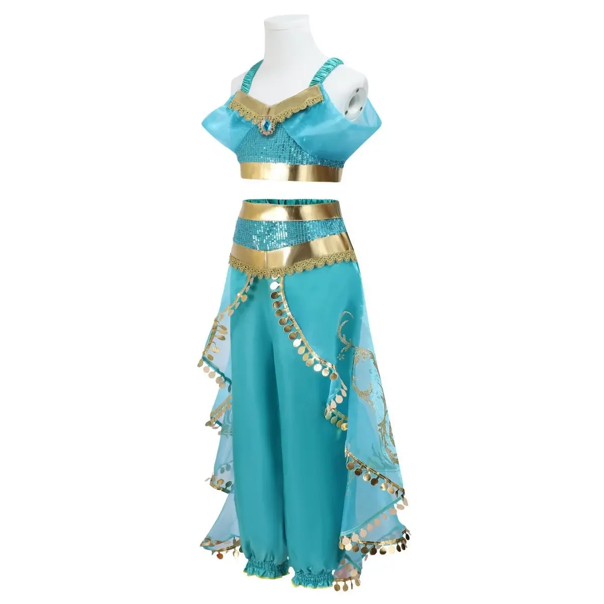 الفتيات الياسمين زي فستان الأميرة العربية الاطفال حفلة عيد ميلاد عيد الميلاد فستان بتصميم حالم الطفل الياسمين تأثيري الملابس 3-10 سنوات #4