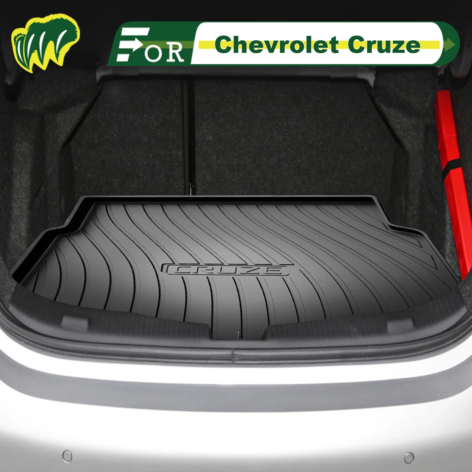 

Для Chevrolet Cruze 2009-2019 TPE индивидуальный коврик для багажника автомобиля всесезонный коврик для багажника 3D-образный коврик для багажника Защитный коврик для заднего багажника
