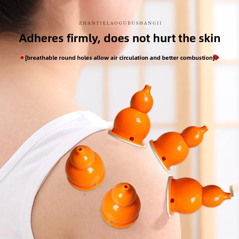 

Adjustable Gourd Moxibustion Set for Home Use, Portable Small Hanging Moxa Box, Reusable Mugwort Therapy Kit