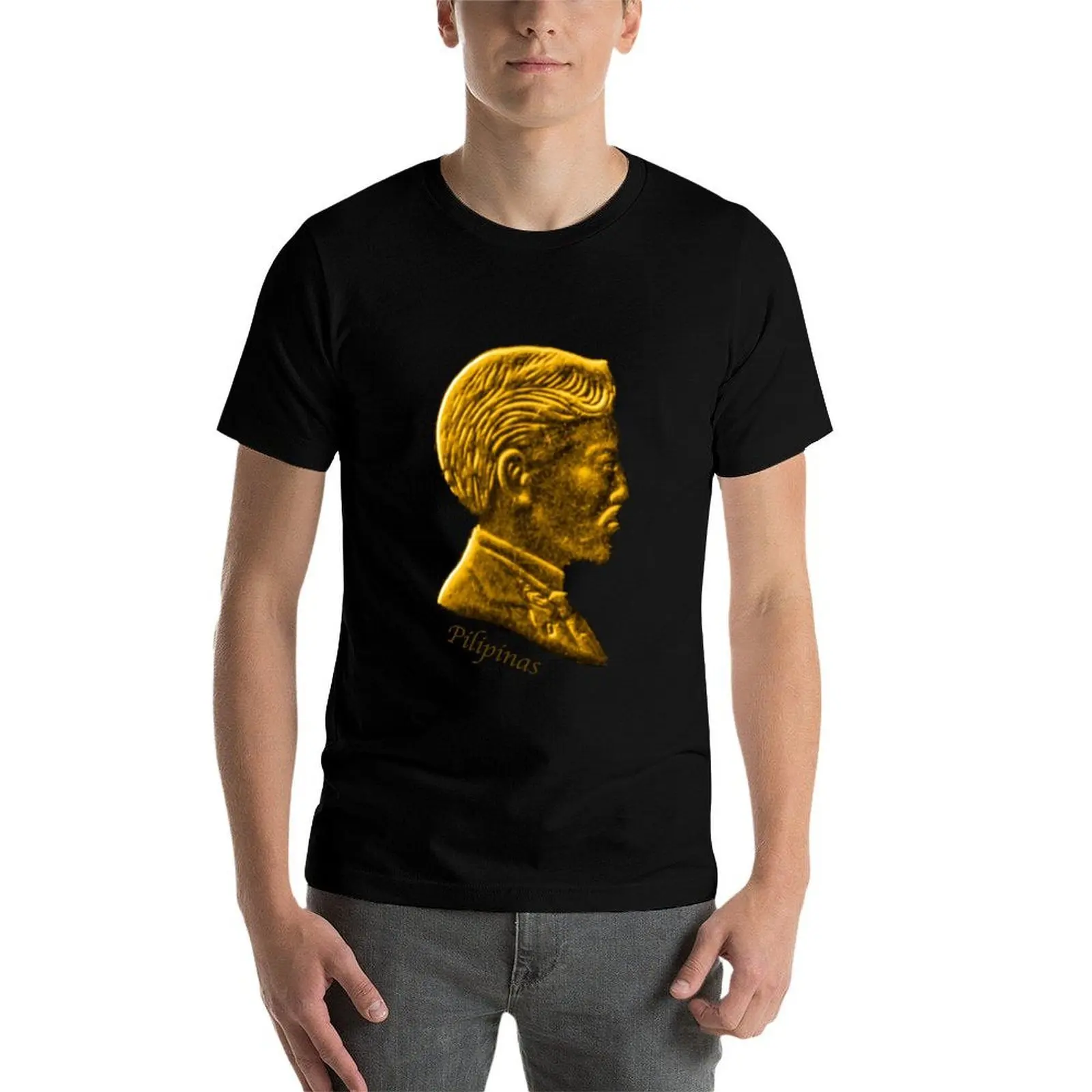 Jose Rizal - Phillippine National Hero (transparante versie) T-shirt t-shirts voor man slim fit grappige t-shirts katoenen T-shirt