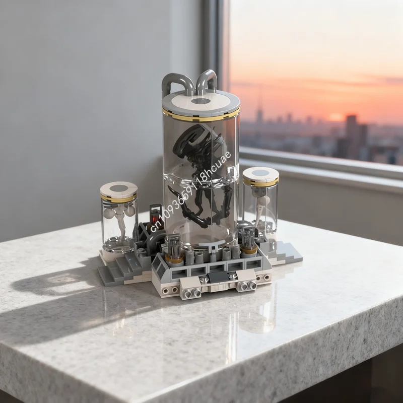 368개 MOC 마이크로 에일리언스 컨셉 아트 시리즈 모델 빌딩 토이 블록 건축 크리스마스 선물 조립 아이디어 교육용 브릭