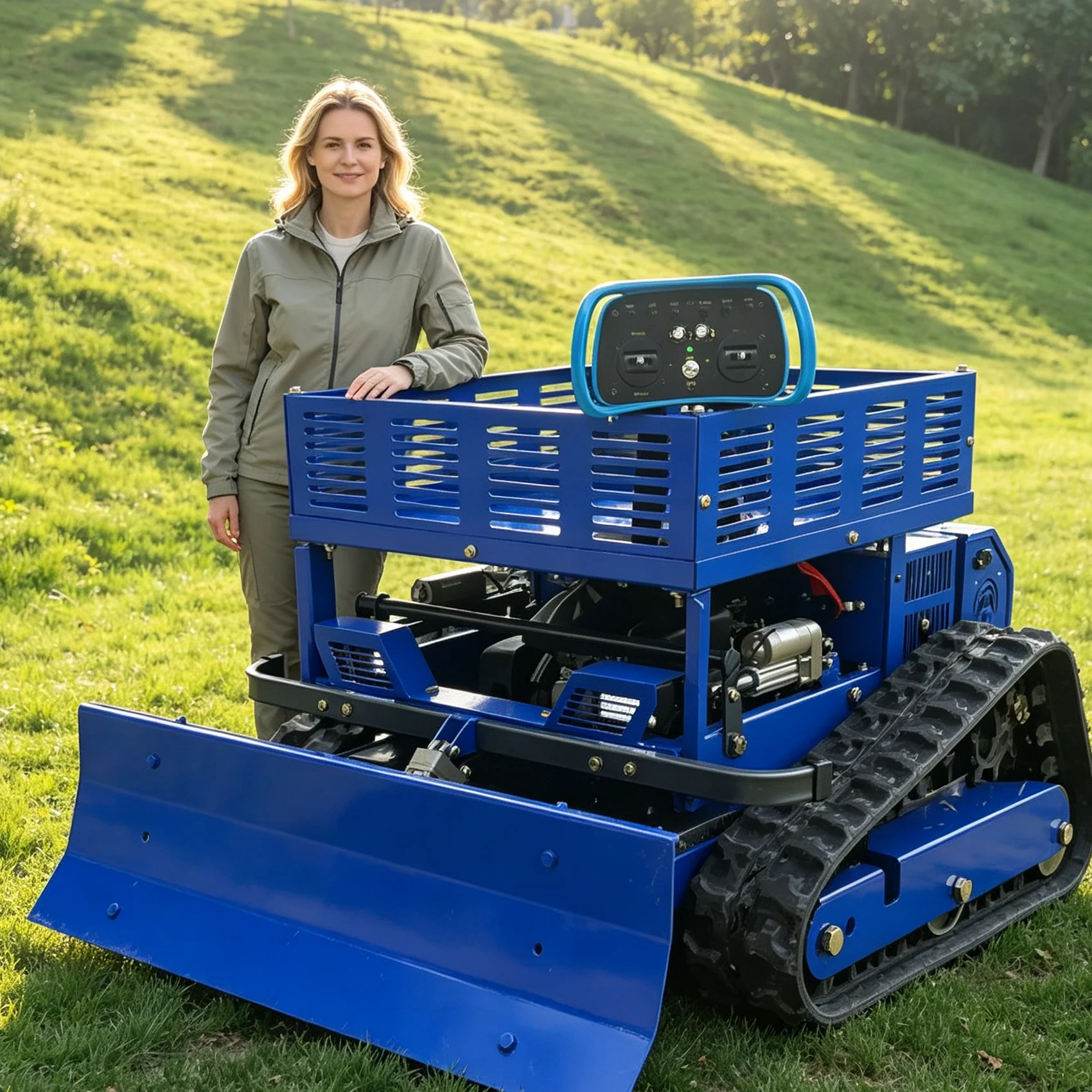 Customized Safety Lock Robot Lawn Mower Child Safe Lawn Mower Robot For Family Garden