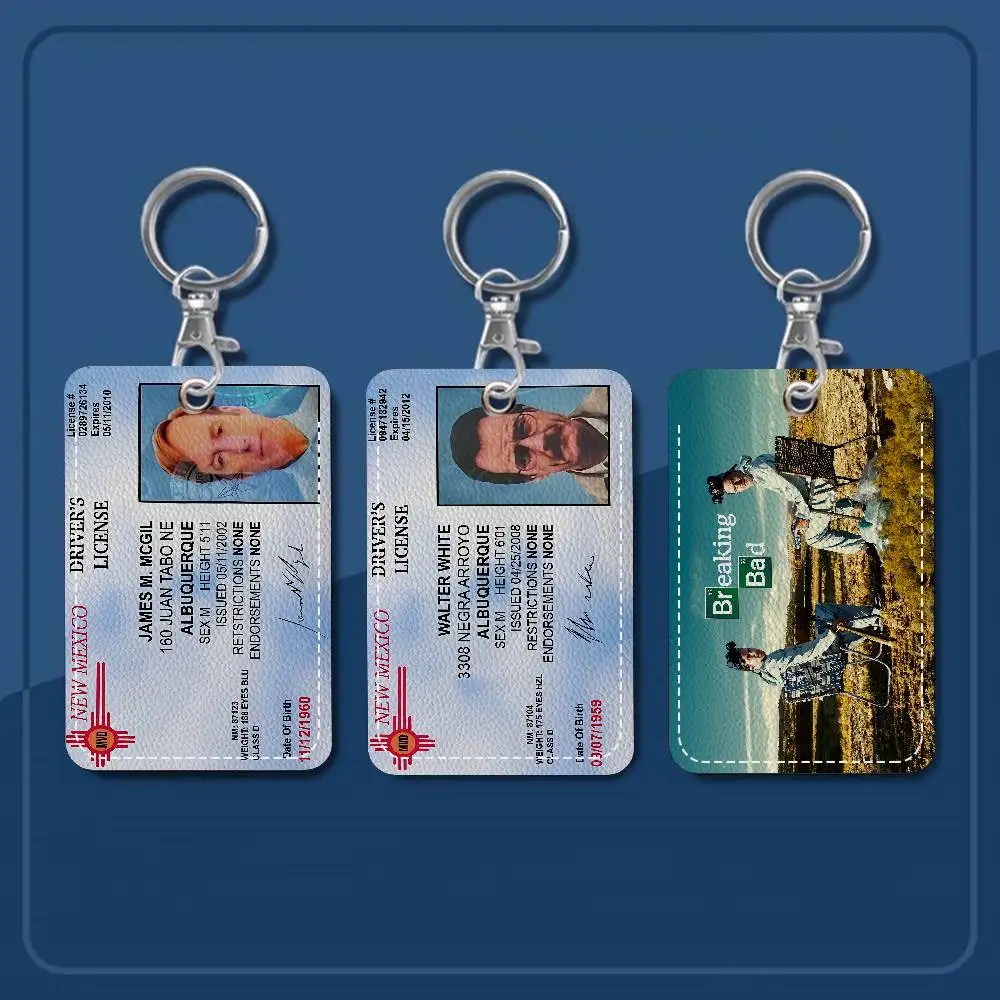 حامل بطاقة الوصول PU من فيلم TV B-Breaking Bad Style مع سلسلة مفاتيح - حماية تنفيذية لبطاقة البنك، مترو الأنفاق، حافظة بطاقة الحافلة #1
