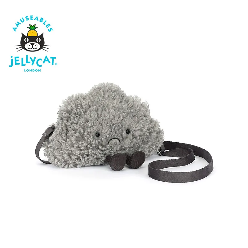 

UK Jellycat Funny Storm Cloud Crossbody Bag Plush Doll Toy Pouch Birthday Gift Present