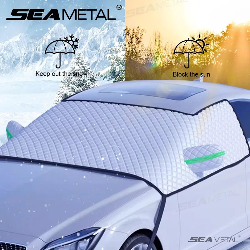 SEAMETAL Car Snow Shield Covers Winter Auto Outdoor Parking Window Covers Universal Car Windshield Side Window Cover Protector