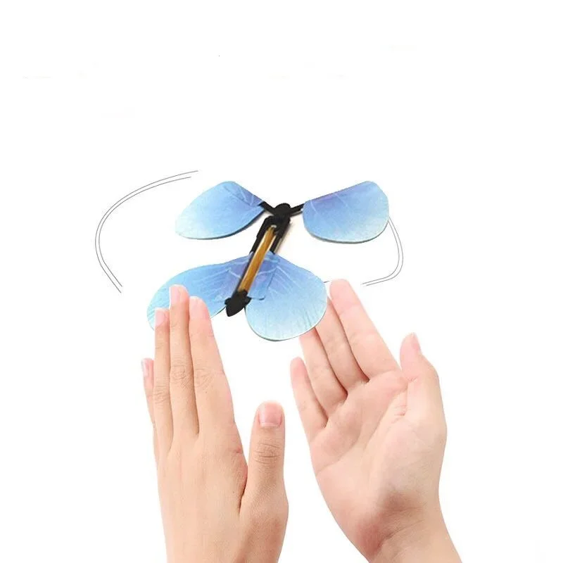 5pcs Magic flyer Butterfly Hand Transformation Fly Butterfly Magic Props Funny Surprise Prank Mystical Trick Toy for Kids Gift