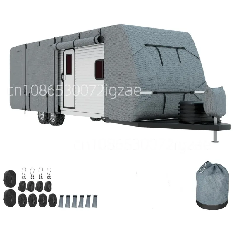 Camping RV Cover Waterproof Touring Car Cover Cloth Trailer RV Cover Sunroof Convertible Hardtop