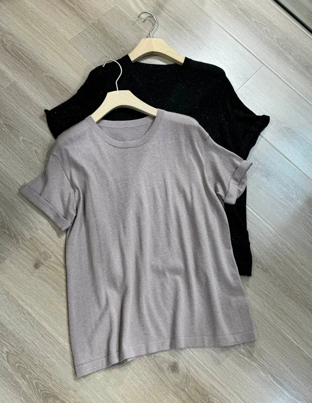 

Spring Summer B*C Women's T-shirt Thin Light Cashmere Silk O-Neck Pullover Top's Female Short Sleeves Top Woman's Clothing