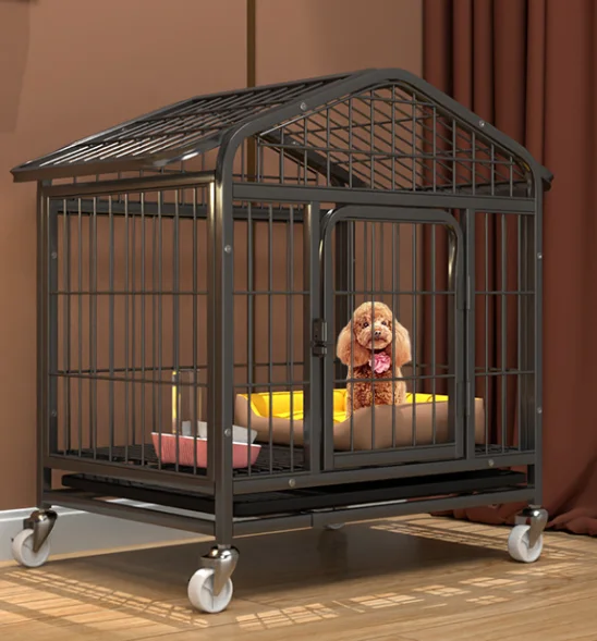 

Trending Pet Product Dog Crate Pet Cages Indoor Use Cages Iron Dog Crates With Roof for Large Dog