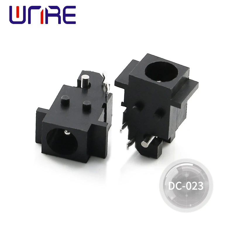 5/10Pcs DC-023 DC Power Socket Interface 3P Black Connector Adapter Equipment Product Charging Port Female 1A30V