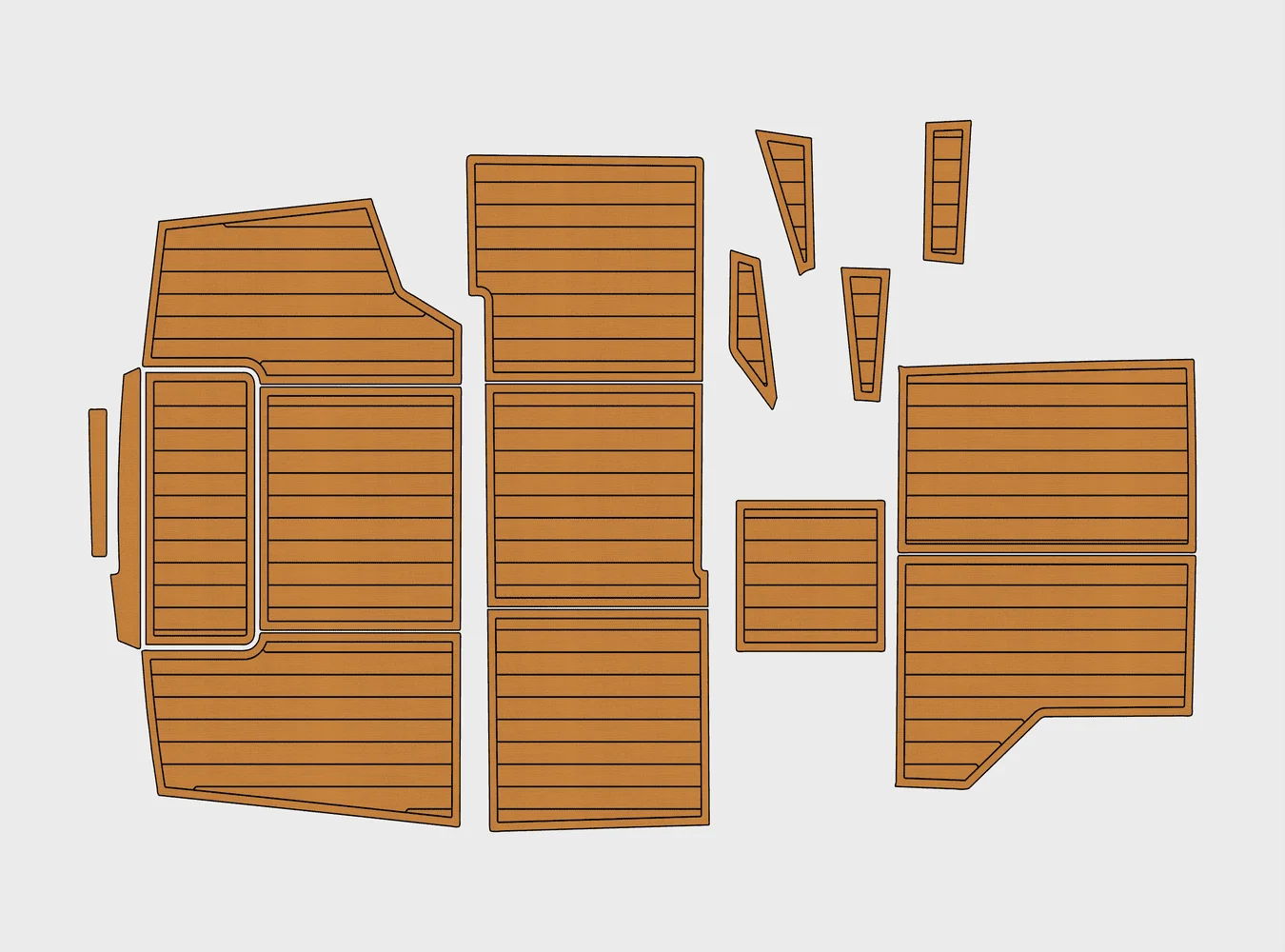 

1991 Океан 56 1/4 дюйма, 6 мм, пена EVA, нескользящий морской коврик из тикового дерева, морской коврик для настила из тикового дерева, морской пол