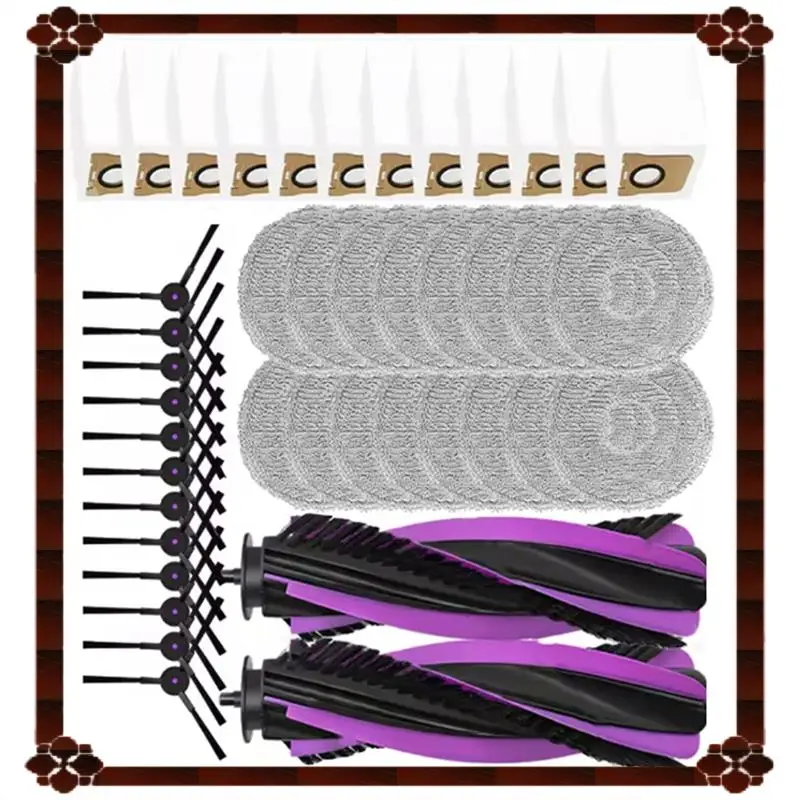 تسليم 24 ساعة 42 قطعة ملحقات بديلة للمكنسة الكهربائية الروبوتية JONR P20 PRO-الفرشاة الرئيسية، فرشاة جانبية، قماش ممسحة، كيس غبار