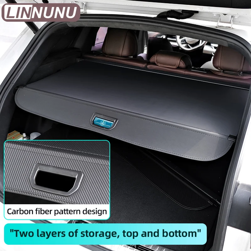 LINNUNU Car Trunk Curtain Fit for Geely Monjaro Manjaro Xingyue L Luggage Covers Rear Cargo Retractable Anti-peeping Accessories