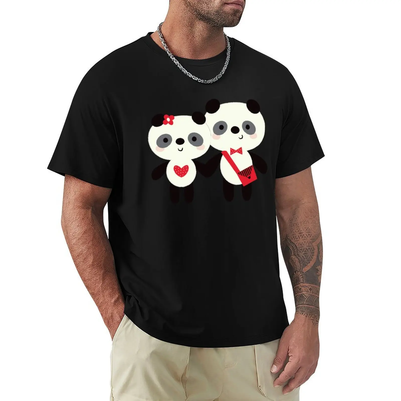 

It Must Be Love - Preppy Pandas T-Shirt Big and Tall Short Sleeve Tee