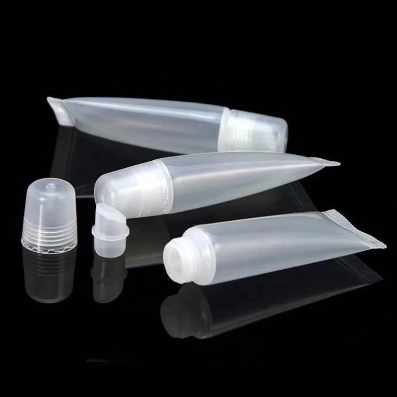 100pcs 5ml 10ml 15ml Lip Gloss Tube Squeezy Lipstick Soft Tube Empty Lipbalm Container Clear Squeezable Cream Bottles