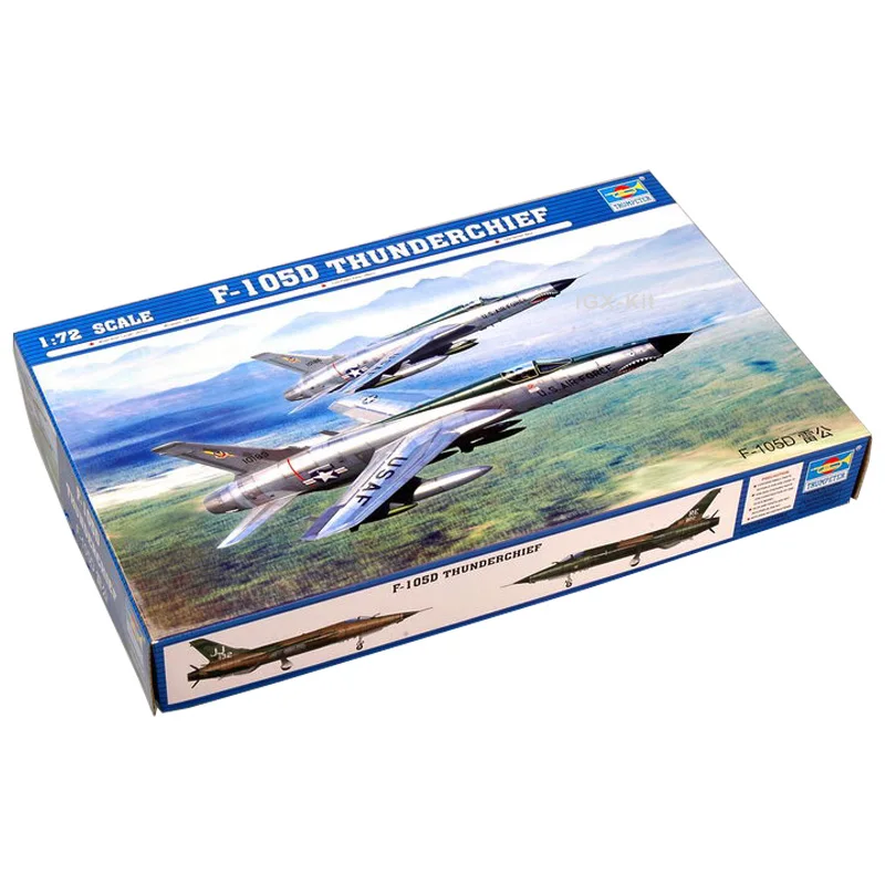 

Trumpeter 01617 1/72 Scale US F105D F-105D Thunderchief Fighter Aircraft Plane Plastic Assembly Model Building Kit Toy Gift