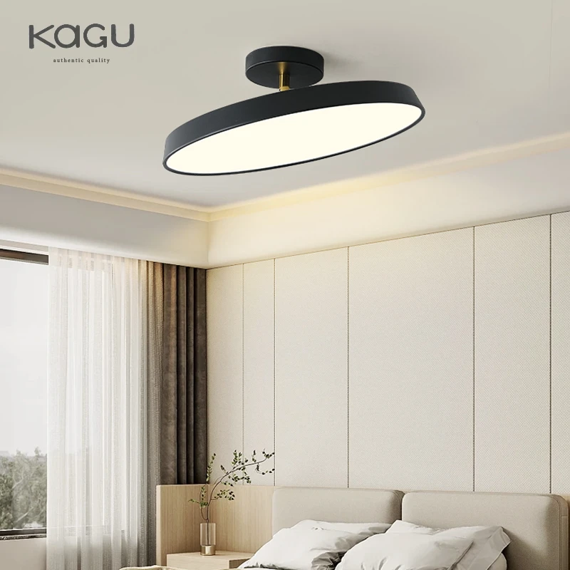 Nordic Minimalist Style Bedroom Led Ceiling Lamp White/Black Dimmable Kitchen Lamp Chandelier Bedroom Bedside Modern Ceiling