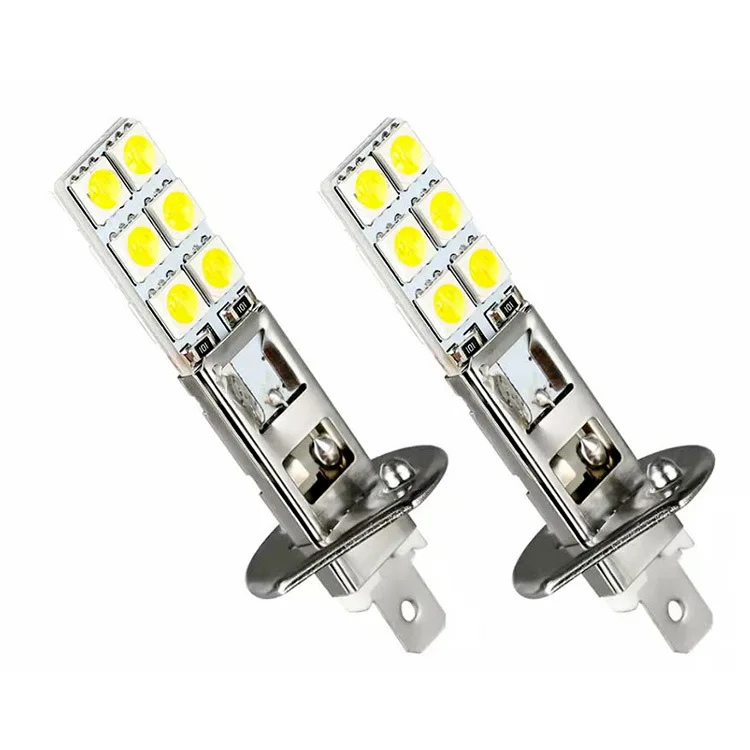 

H1 H3 LED Fog Light Bulb, 12x5050 SMD High Power Fog Lamp, Waterproof Car Fog Light Replacement, 12V 24V