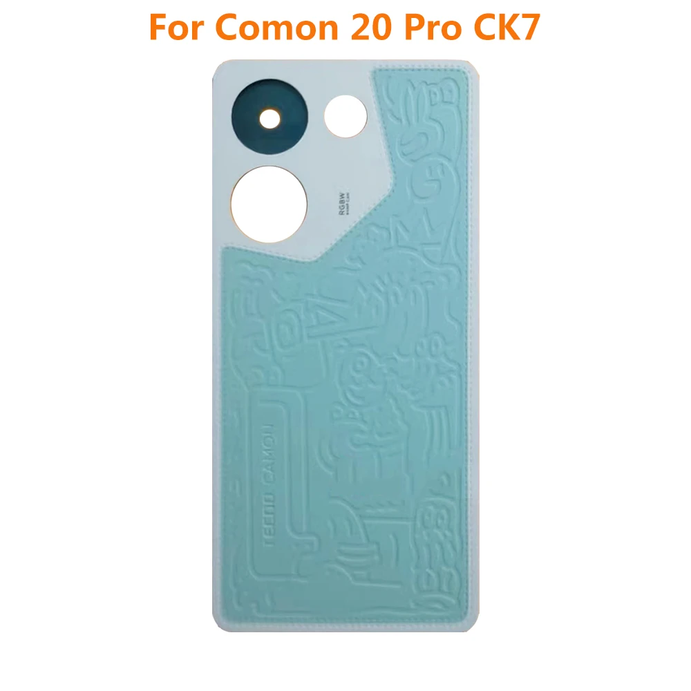 New For Tecno Camon 20 Pro CK7 CK7n Battery Back Cover Rear Case Door Housing Replacement Repair Parts