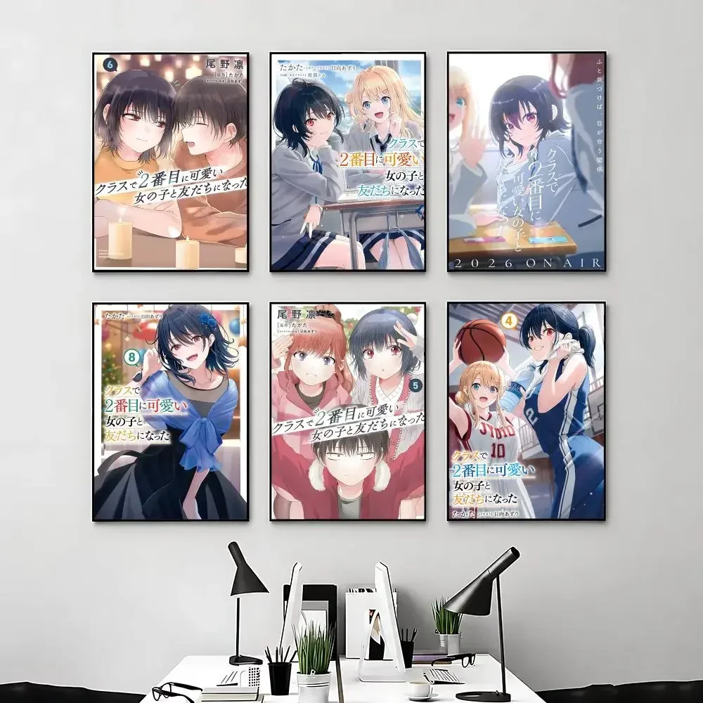 I Made Friends with the Second Prettiest Girl in My Class Poster Posters Anime Room Decor Decoration Movie Backpack WallInterior