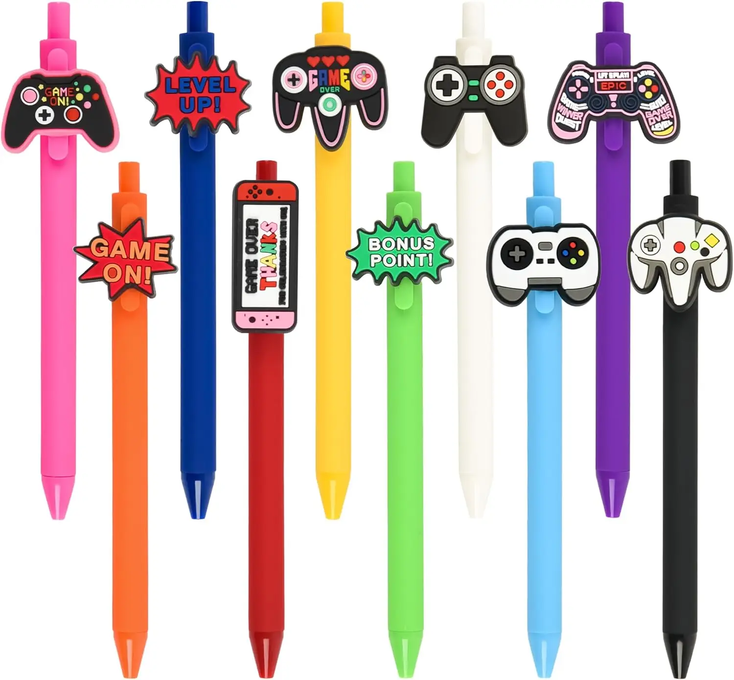

10 Pcs Fun Music Themed Ballpoint Pens with Cute Musical Patterns for Colleagues Team Staff Fun Office Stationery (Music)