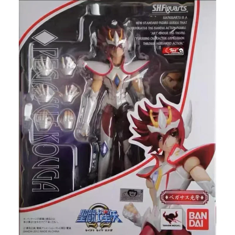 In Stock Original Bandai S.H. Figuarts SHF Pegasus Kouga From Saint Seiya Omega Anime Action Figures Model Toys Collection Gifts