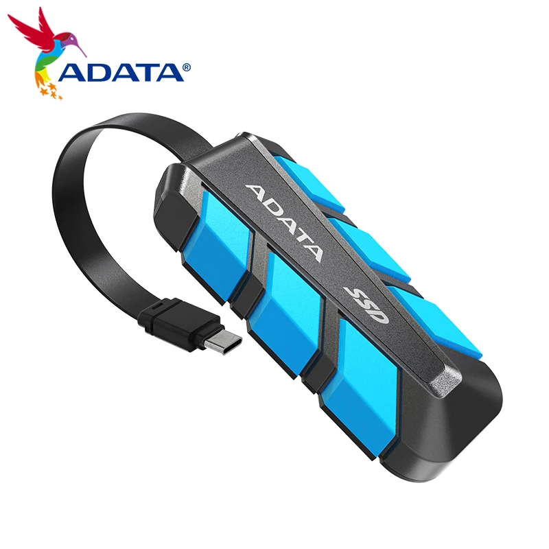 ADATA portabel Slid State Drive 500GB 1000GB USB3.2 Gen2 TYPE-C SC740 eksternal SSD hingga 1050MB/dtk baca Hard Drive untuk ponsel PC