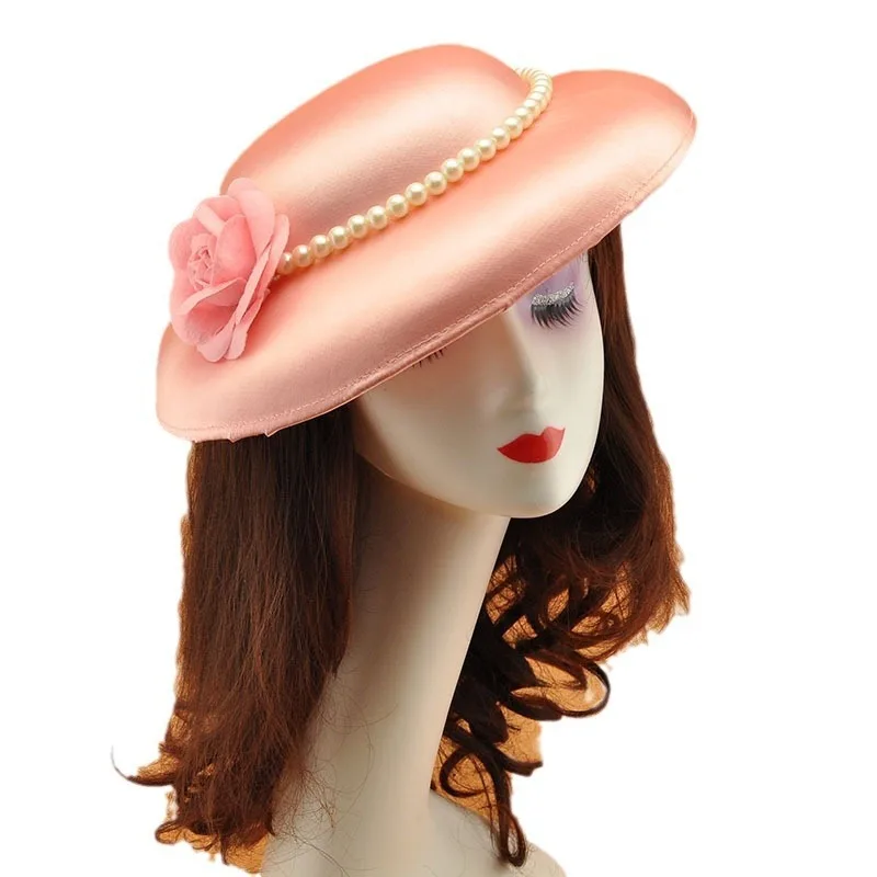 Franse stijl blauw wit zwart fluwelen bruiloft hoed elegante kerk deel formele fedora hoofddeksels koninklijke banket fascinators hoofddeksel