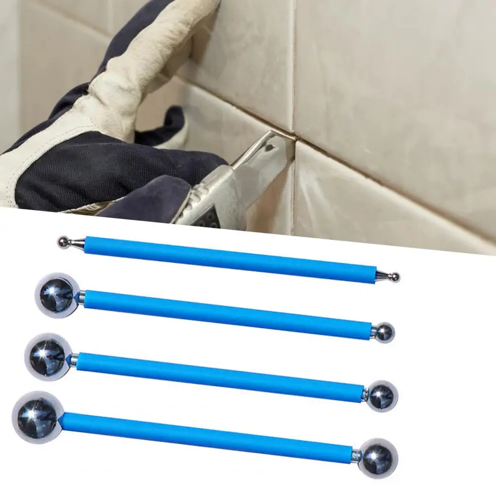 4Pcs Helpful Long Service Life Pressure Seam Steel Ball Sturdy High Hardness Tile Pressed Ball Easy to Operate